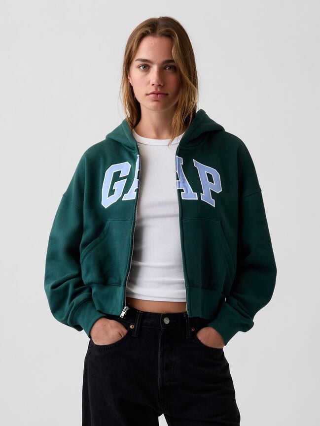 VintageSoft Oversized Gap Logo Zip Hoodie vintagesoft oversized gap logo zip hoodie