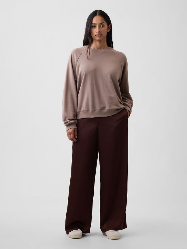 Easy Wide-Leg Satin Pants gap easy wide leg satin pants