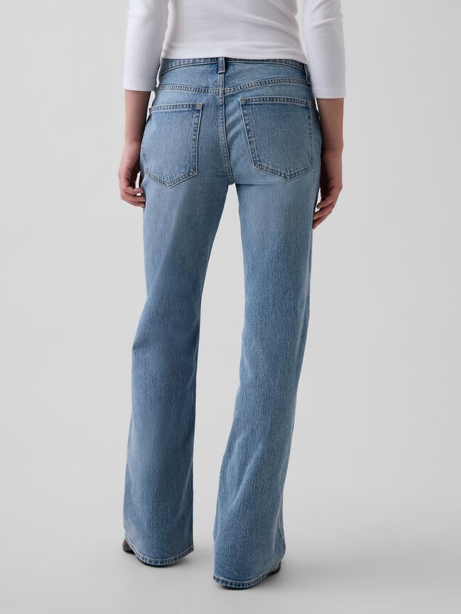 Mid Rise Relaxed Flare Jeans gap mid rise relaxed flare jeans