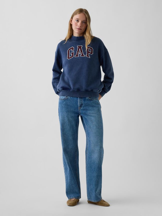 VintageSoft Oversized Mockneck Logo Sweatshirt gap vintagesoft oversized mockneck logo sweatshirt