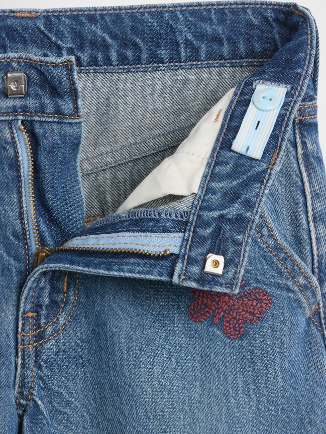 Kids Low Rise Embroidered Baggy Jeans gap kids low rise embroidered baggy jeans