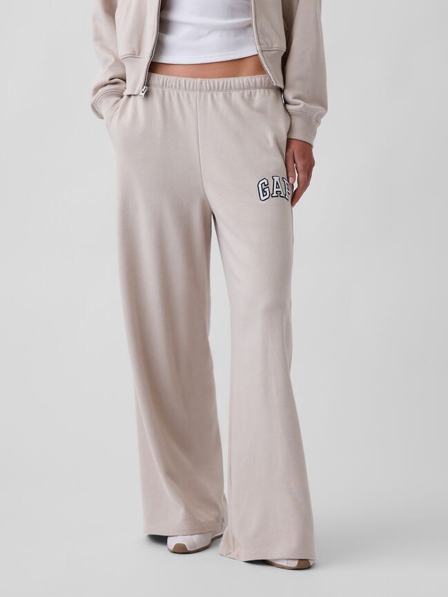 Gap Logo French Terry Wide-Leg Joggers gap logo french terry wide leg joggers