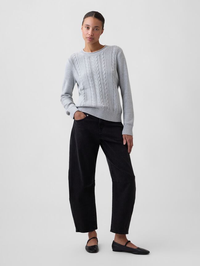 Rollneck Cable-Knit Sweater gap rollneck cable knit sweater
