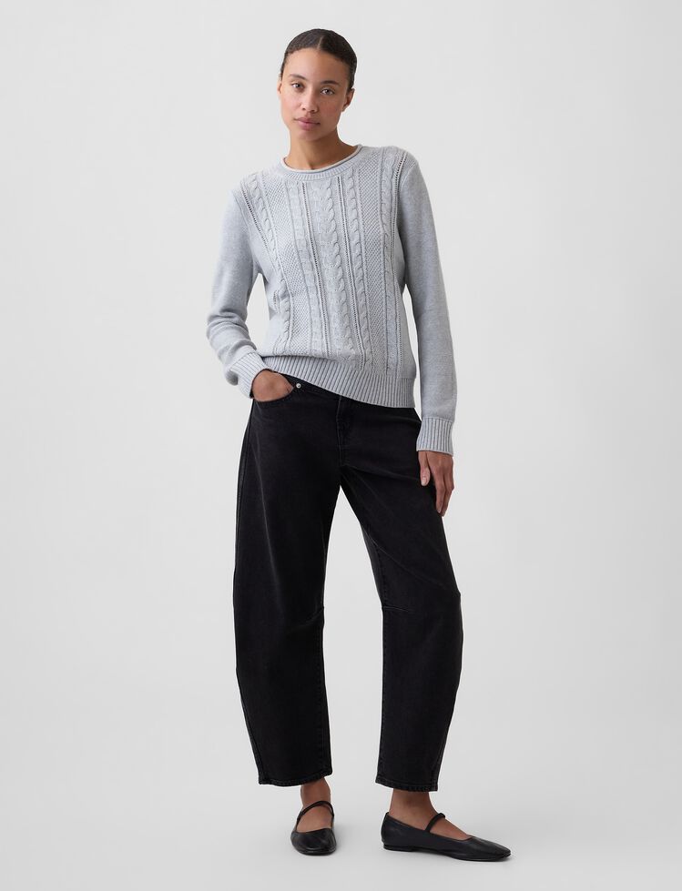 Rollneck Cable-Knit Sweater gap rollneck cable knit sweater