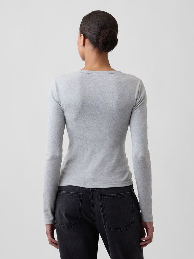 Modern Ribbed Crewneck T-Shirt gap modern ribbed crewneck t shirt