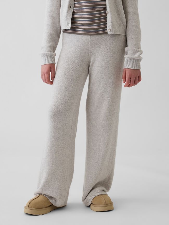 Kids CashSoft Wide-Leg Sweater Pants gap kids cashsoft wide leg sweater pants