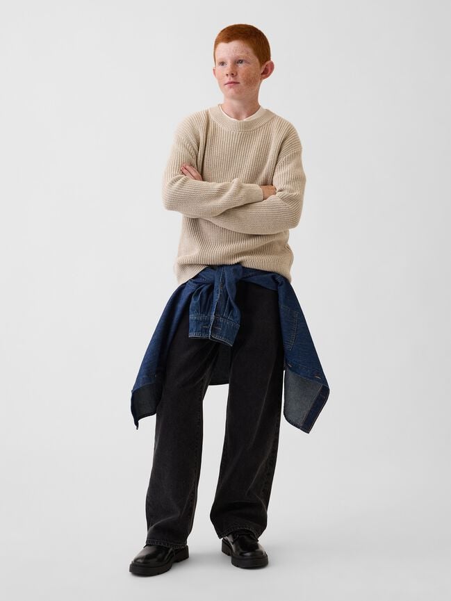 100% Cotton Relaxed Shaker Sweater gap 100 cotton relaxed shaker sweater