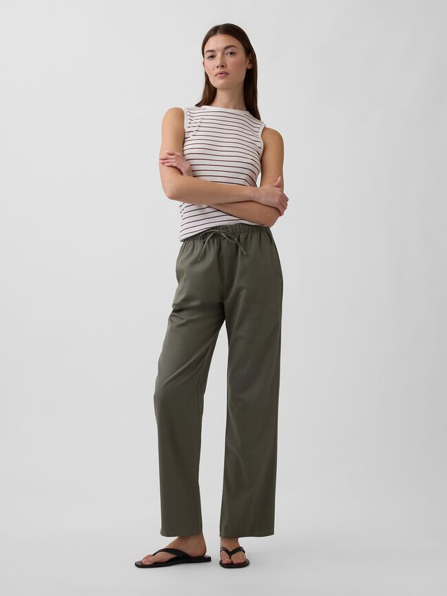 Mid Rise Easy Twill Pants gap mid rise easy twill pants