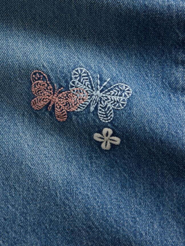 Kids Low Rise Embroidered Baggy Jeans gap kids low rise embroidered baggy jeans