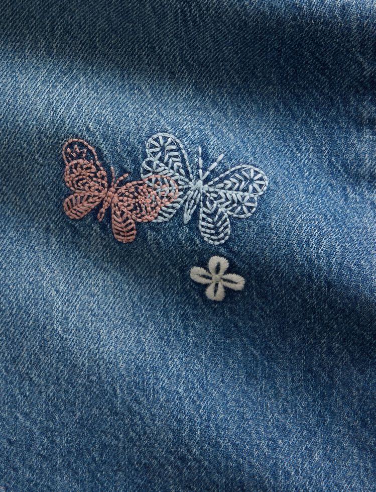 Kids Low Rise Embroidered Baggy Jeans gap kids low rise embroidered baggy jeans