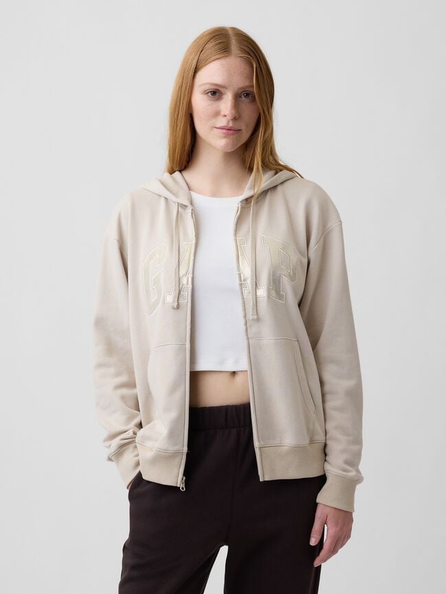 Relaxed Gap Logo Zip Hoodie relaxed gap logo zip hoodie