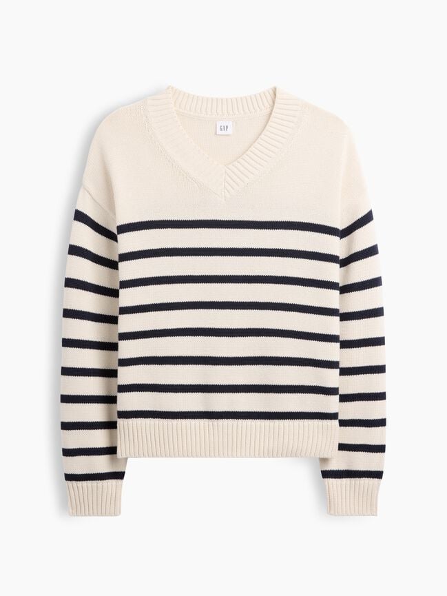 Oversized V-Neck Sweater gap oversized v neck sweater