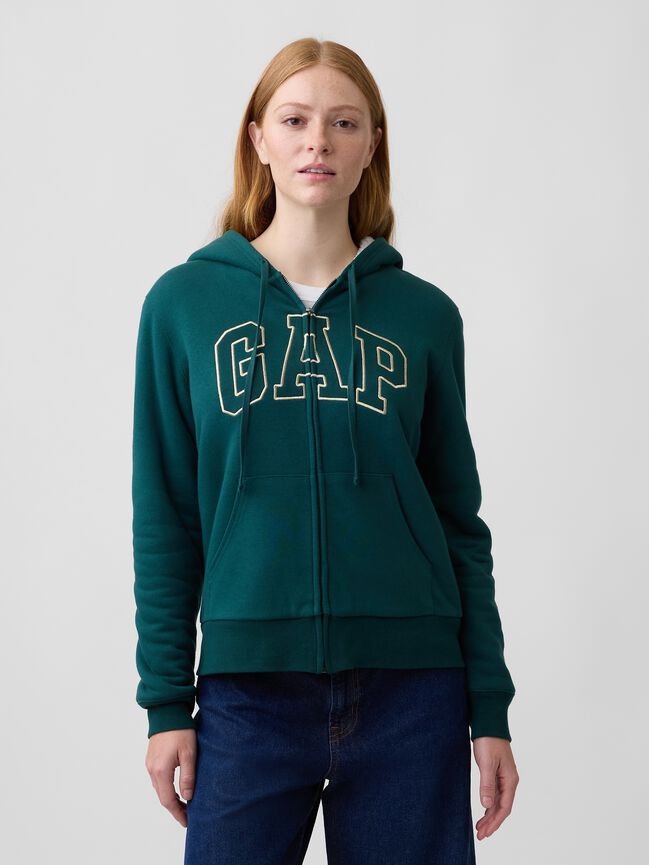 Relaxed Gap Logo Sherpa-Lined Zip Hoodie relaxed gap logo sherpa lined zip hoodie
