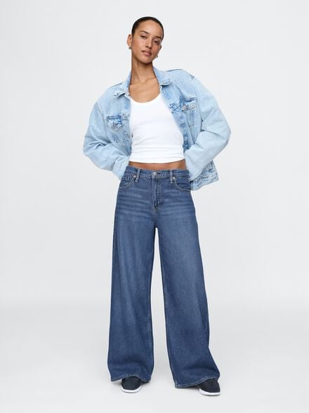 gap mid rise ultrasoft baggy jeans gap mid rise ultrasoft baggy jeans