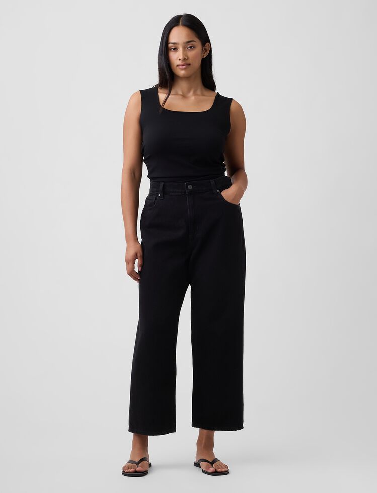 Low Slung SuperSoft Relaxed Straight Crop Jeans gap low slung supersoft relaxed straight crop jeans