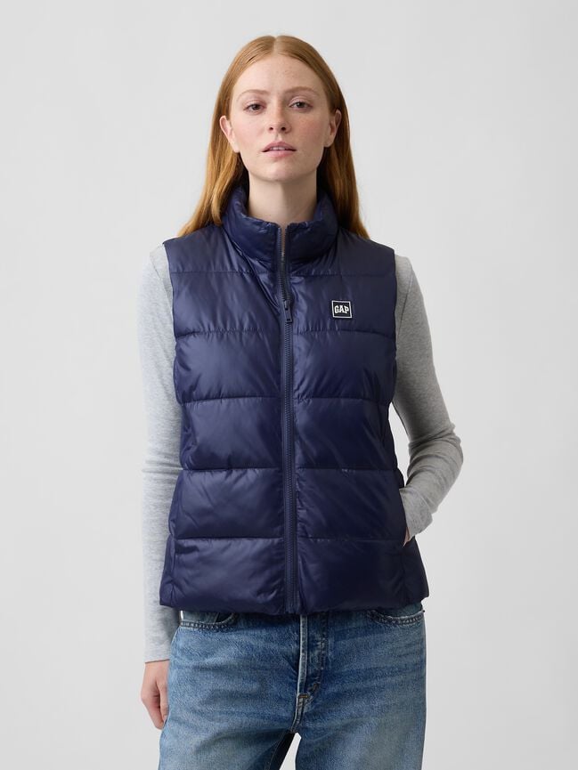 Relaxed Puffer Vest gap relaxed puffer vest