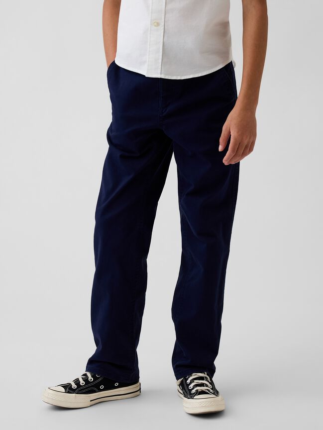 Kids Uniform Stretch Relaxed Straight Khakis gap kids uniform stretch relaxed straight khakis