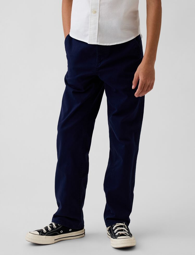 Kids Uniform Stretch Relaxed Straight Khakis gap kids uniform stretch relaxed straight khakis