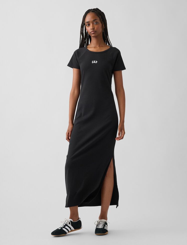 Modern Ribbed Gap Logo Maxi Dress modern ribbed gap logo maxi dress
