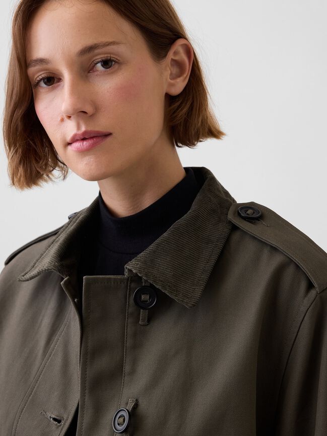 Canvas Crop Utility Jacket gap canvas crop utility jacket