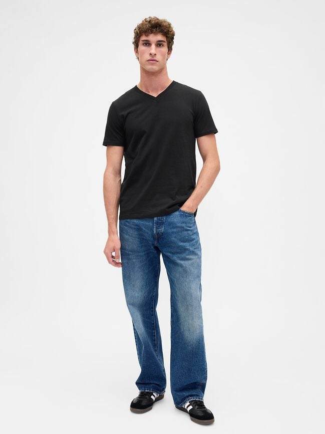 Cotton Jersey V-Neck T-Shirt gap cotton jersey v neck t shirt