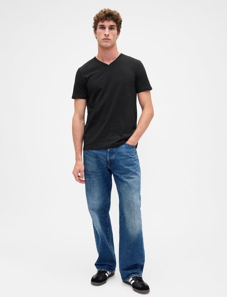 Cotton Jersey V-Neck T-Shirt gap cotton jersey v neck t shirt