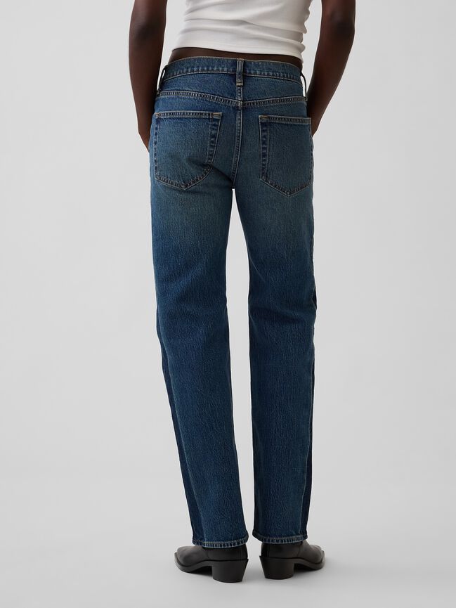 Mid Rise Relaxed Straight Jeans gap mid rise relaxed straight jeans