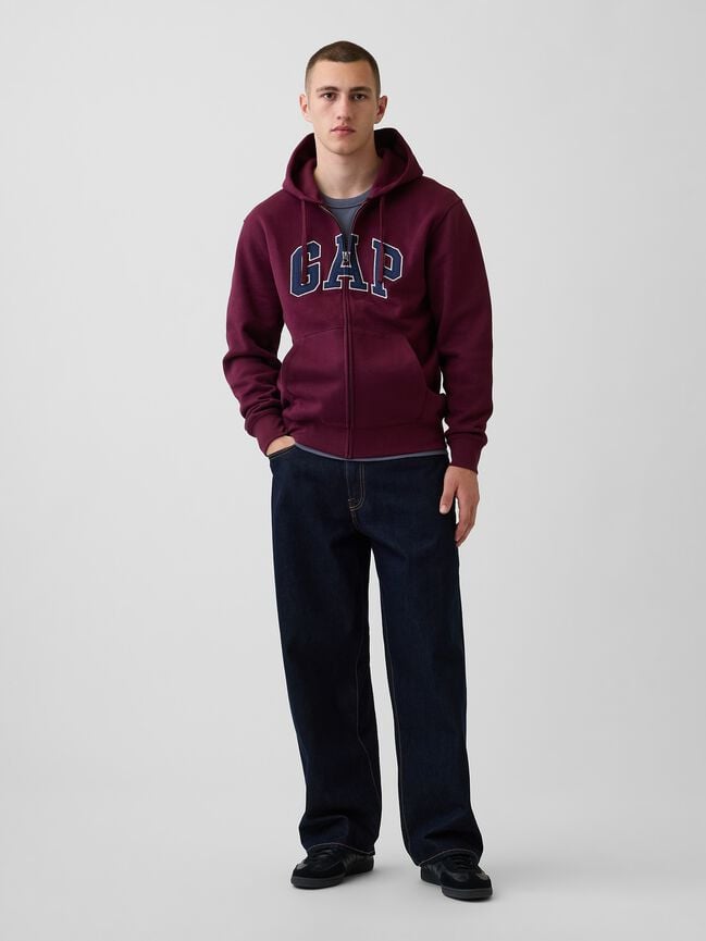 Adult VintageSoft Arch Logo Zip Hoodie gap adult vintagesoft arch logo zip hoodie