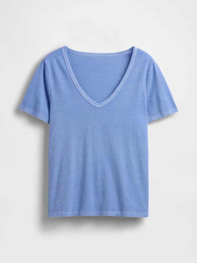 Organic Cotton VintageSoft V-Neck T-Shirt gap organic cotton vintagesoft v neck t shirt