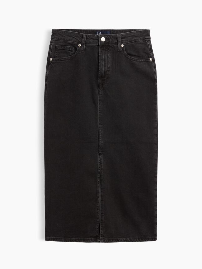 Denim Midi Skirt gap denim midi skirt