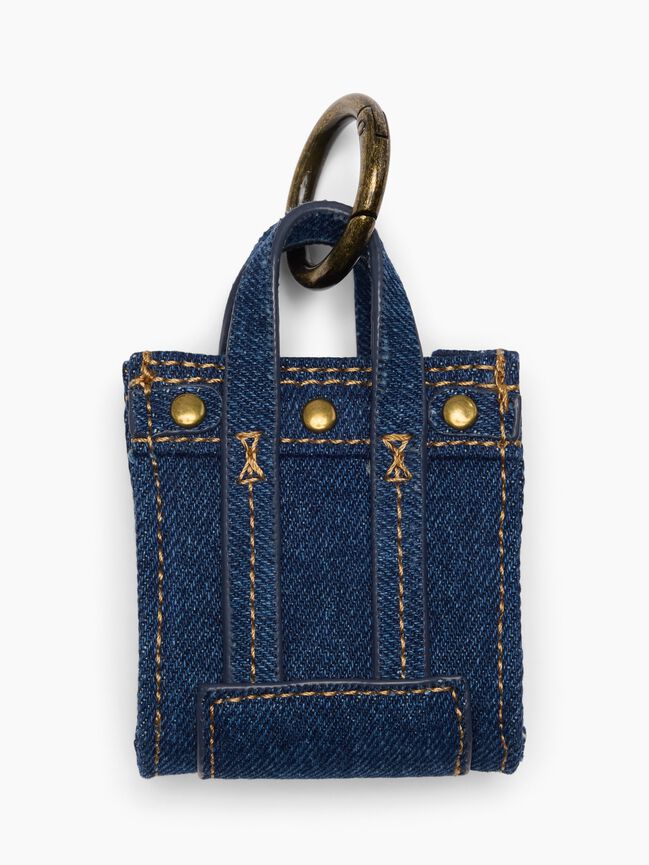 Denim Headphone Case Bag Charm gap denim headphone case bag charm