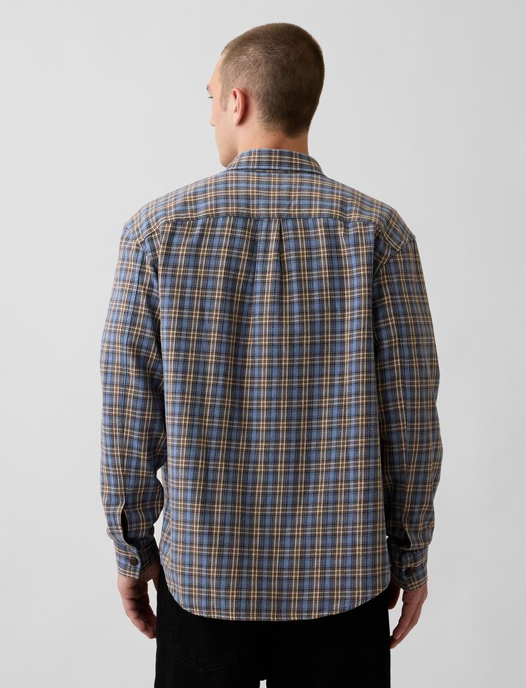 Sunwashed Twill Relaxed Plaid Shirt gap sunwashed twill relaxed plaid shirt