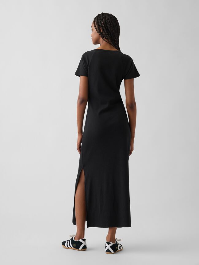 Modern Ribbed Gap Logo Maxi Dress modern ribbed gap logo maxi dress