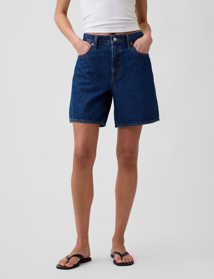 5" Mid Rise Denim Shorts gap 5 mid rise denim shorts