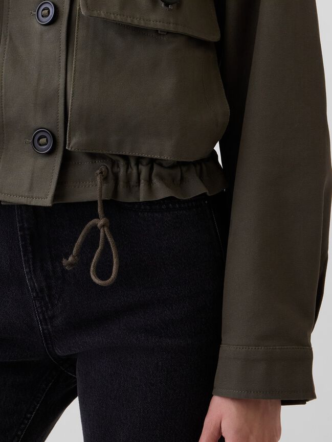 Canvas Crop Utility Jacket gap canvas crop utility jacket