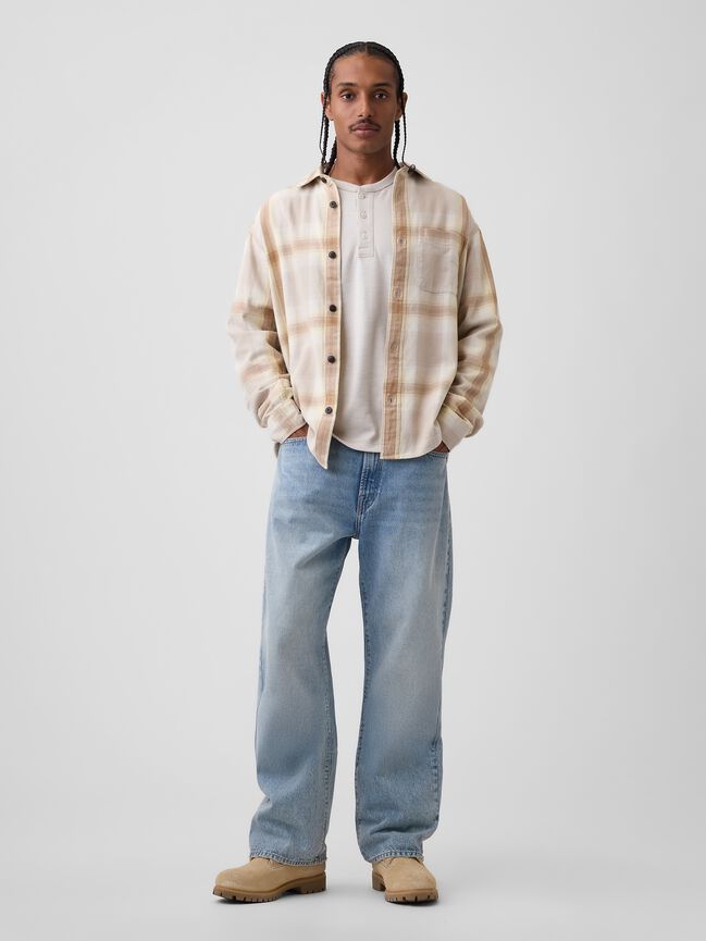 Relaxed Henley T-Shirt gap relaxed henley t shirt
