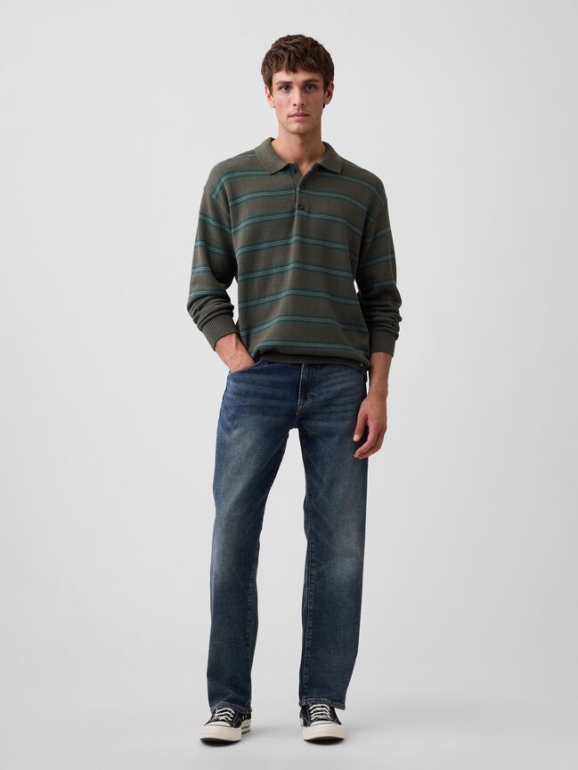 Relaxed Polo Sweater gap relaxed polo sweater