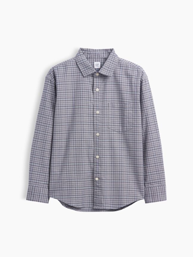 Kids Relaxed Plaid Oxford Shirt gap kids relaxed plaid oxford shirt