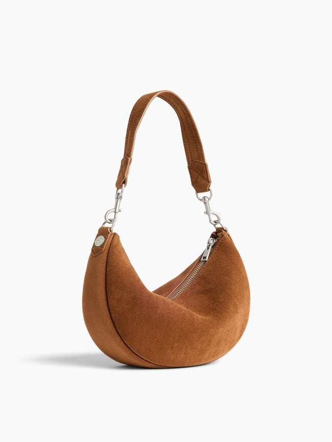 Small Vegan Suede Crescent Crossbody gap small vegan suede crescent crossbody