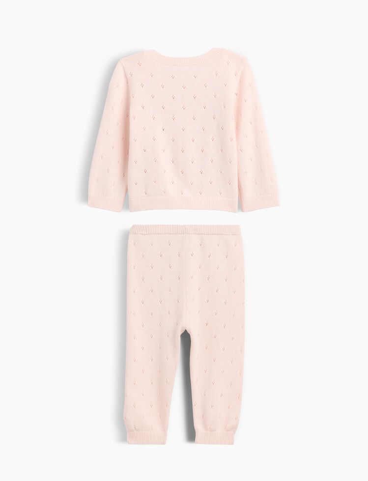 Baby Embroidered Pointelle Sweater Set gap baby embroidered pointelle sweater set