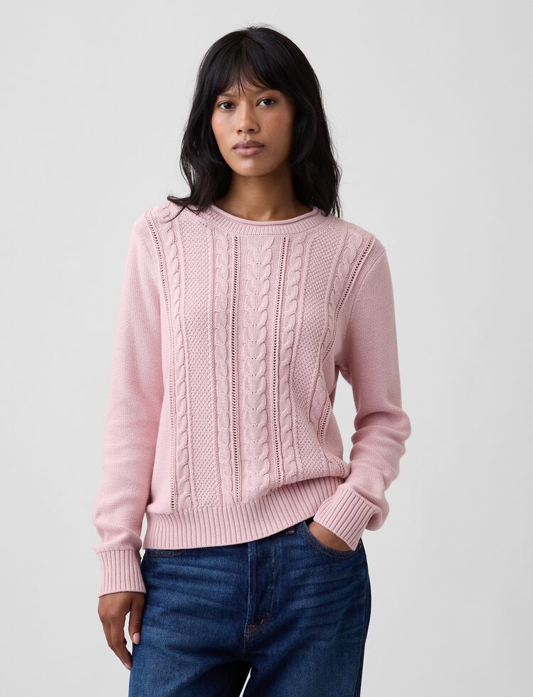 Rollneck Cable-Knit Sweater gap rollneck cable knit sweater