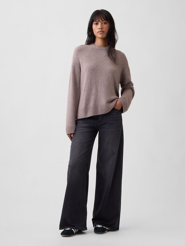 Mid Rise Wide-Leg Sweatpant Jeans gap mid rise wide leg sweatpant jeans