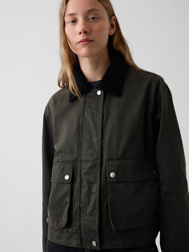 Waxed Canvas Barn Jacket gap waxed canvas barn jacket