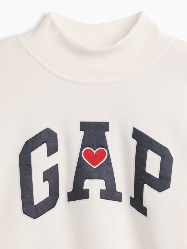 Kids Oversized Mockneck Gap Logo Sweatshirt kids oversized mockneck gap logo sweatshirt