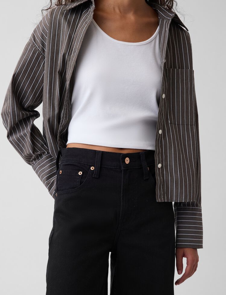 High Rise Stride Wide-Leg Jeans gap high rise stride wide leg jeans