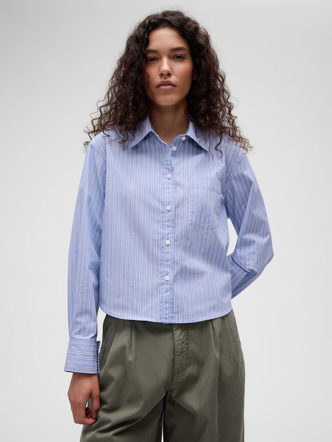 GapStudio Poplin Crop Shirt gapstudio poplin crop shirt