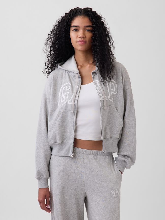 Oversized Gap Logo French Terry Zip Hoodie oversized gap logo french terry zip hoodie