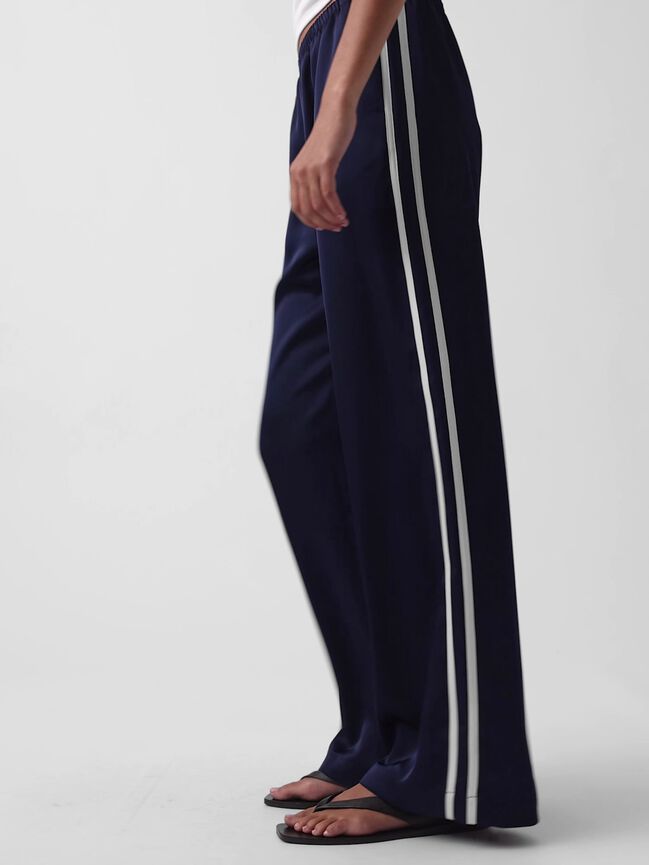 Satin Easy Wide-Leg Pants gap satin easy wide leg pants
