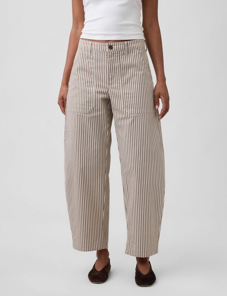 Mid Rise Barrel Khakis gap mid rise barrel khakis
