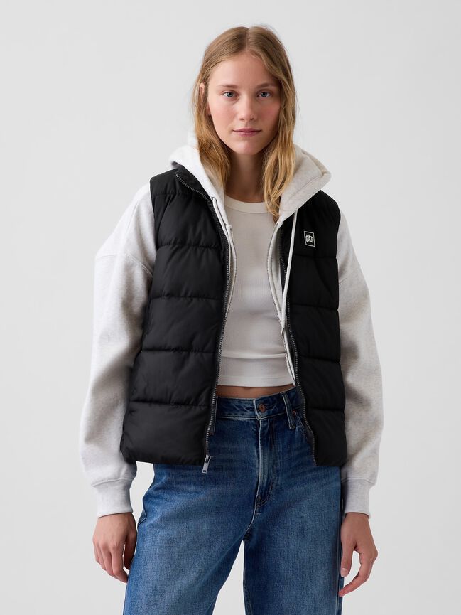 Relaxed Puffer Vest gap relaxed puffer vest